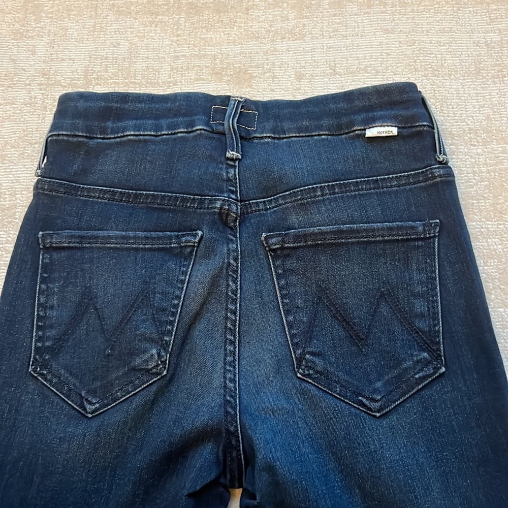 Mother The looker ankle fray jeans- dark denim - Picture 5 of 5
